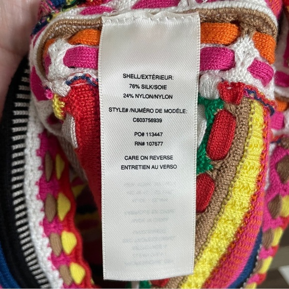 NWOT Alice + Olivia V-neck Crochet Cropped Tank Top, XS - Picture 5 of 9